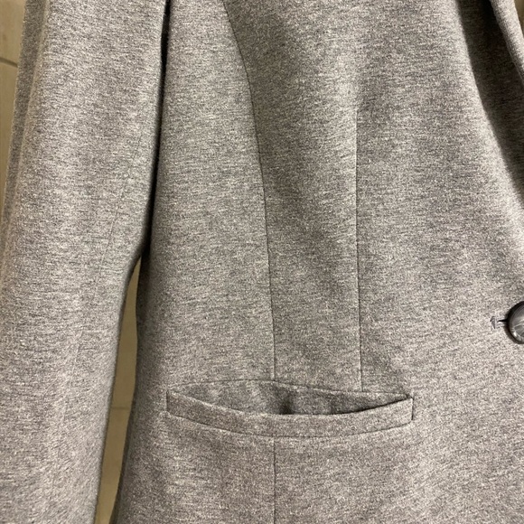 EUC Ann Taylor Loft heather grey lined one-button ladies’ blazer, size Medium - Picture 4 of 8